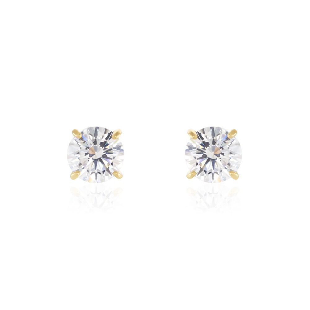 Boucles D'oreilles Puces Plaqué Or Ngonde Oxydes De Zirconium - Puces Femme | Marc Orian