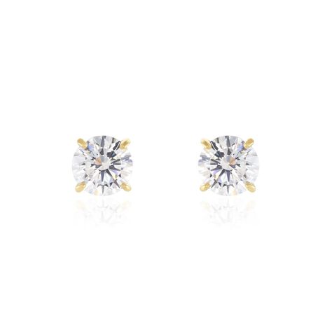 Boucles D'oreilles Puces Plaqué Or Ngonde Oxydes De Zirconium - Puces Femme | Marc Orian