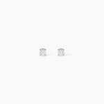 Boucles D'oreilles Puces Or Blanc Victoria Diamants - Puces Femme | Marc Orian