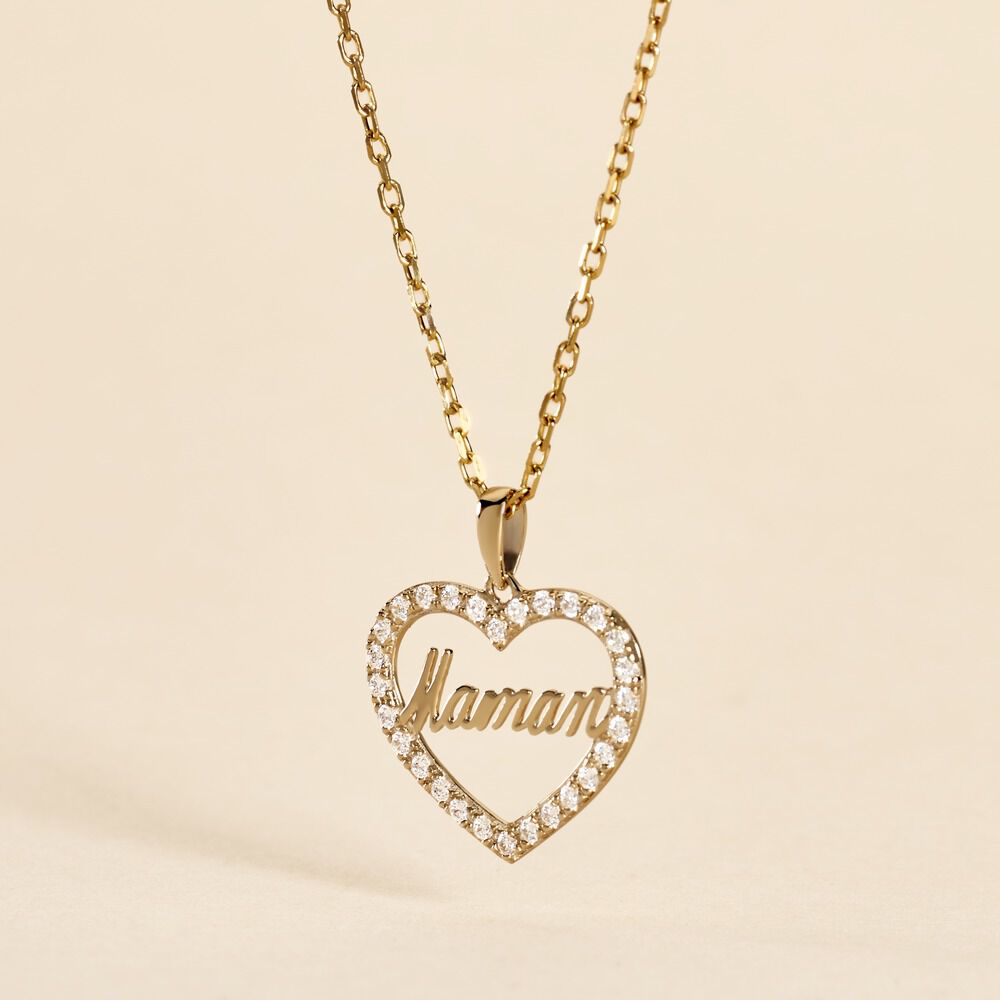 Pendentif Or Jaune Ramouna Oxyde De Zirconium - Pendentifs Femme | Marc Orian