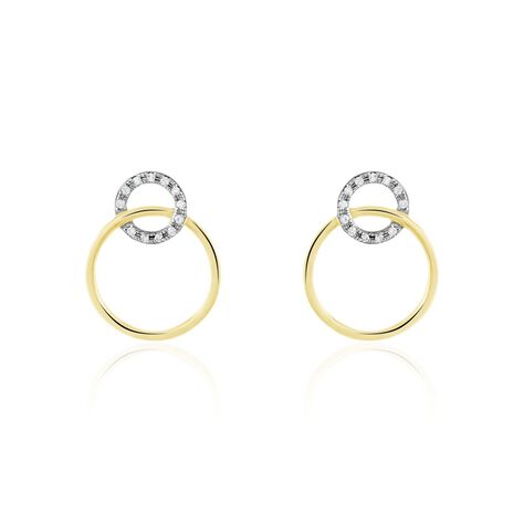 Boucles D'oreilles Or Jaune Achim Diamants - Clous d'oreilles Femme | Marc Orian