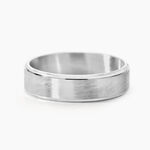 Alliance Sudem Ruban Plat Argent Blanc - Alliances personnalis&eacute;es Famille | Marc Orian