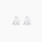 Boucles D'oreilles Puces Clarysse Argent Blanc Oxyde De Zirconium - Puces Femme | Marc Orian