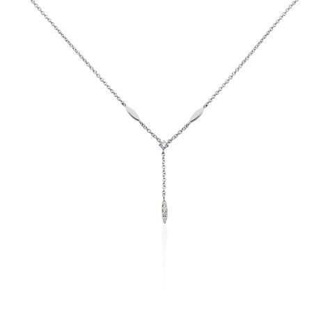 Collier Bormana Argent Blanc Oxyde De Zirconium - Colliers avec pierres Femme | Marc Orian
