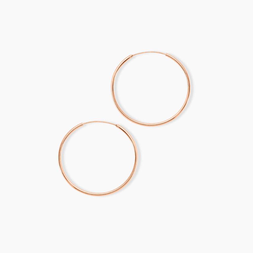 Creoles Argent Rose Olympia - Créoles Femme | Marc Orian