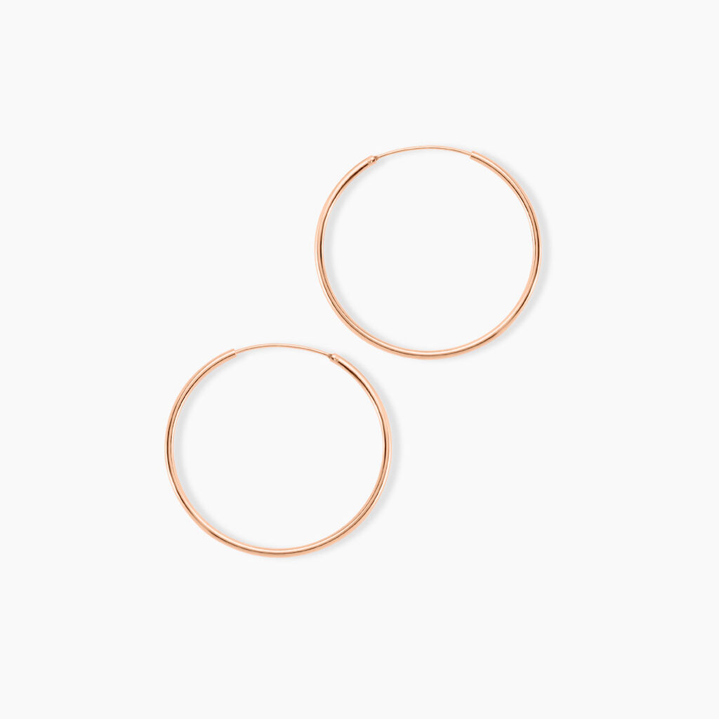 Creoles Argent Rose Olympia - Créoles Femme | Marc Orian