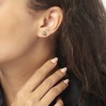 Boucles D'oreilles Puces Fidelia Boule Or Blanc - Puces Femme | Marc Orian