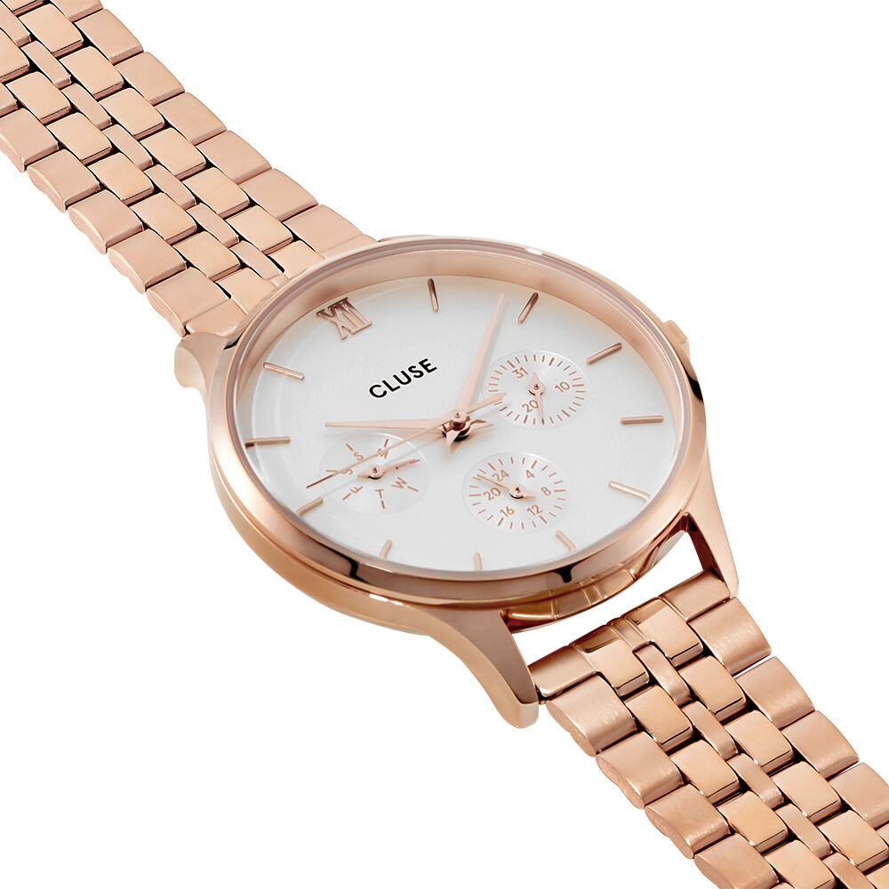 Montre Cluse Minuit Multifonction Blanc - Montres étanches Femme | Marc Orian