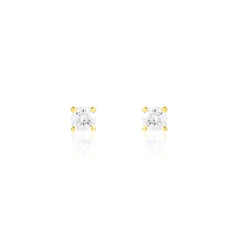 Boucles D'oreilles Puces Victoria Or Jaune Diamant - Puces Femme | Marc Orian