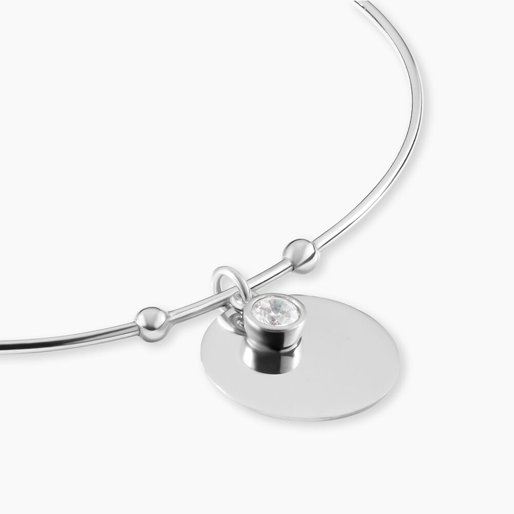 Bracelet Jonc Paula Argent Blanc Oxyde De Zirconium - Bracelets joncs Femme | Marc Orian