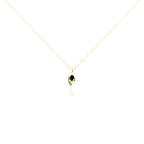 Collier Sagesse Or Jaune Saphir Et Diamant - Colliers avec pierres Femme | Marc Orian