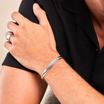 Bracelet Jonc Two Argent Blanc - Bracelets joncs Femme | Marc Orian