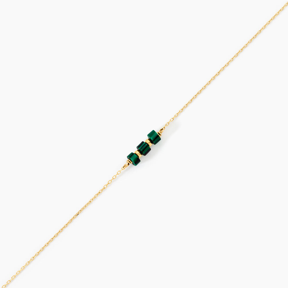 Bracelet Ean Or Jaune Malachite - Bracelets cha&icirc;nes Femme | Marc Orian