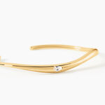 Bracelet Jonc Meora Argent Dor&eacute; A L'Or 750/1000 Oxyde De Zirconium - Bracelets joncs Femme | Marc Orian