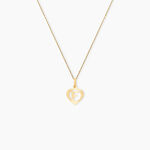 Pendentif Eudocie Coeur Lettre Or Jaune - Pendentifs Famille | Marc Orian