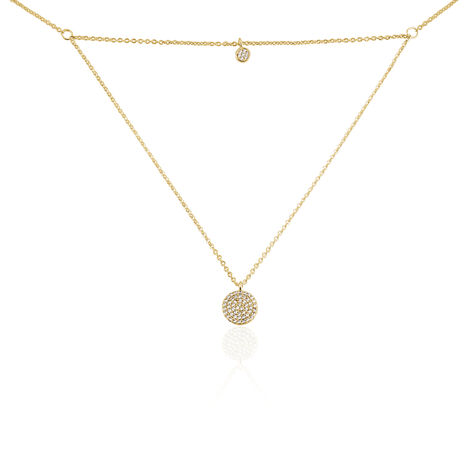 Collier Plaqu&eacute; Or Jaune Dev Oxyde De Zirconium - Colliers multirangs Femme | Marc Orian