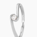 Bague Dulce Argent Blanc Diamant Synth&eacute;tique - Solitaires Femme | Marc Orian
