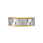Bague Jourdan Oahu Acier Blanc Et Jaune - Bijoux fantaisie Homme | Marc Orian