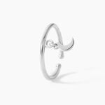 Bague Elvyn Argent Blanc - Bijoux fantaisie Femme | Marc Orian