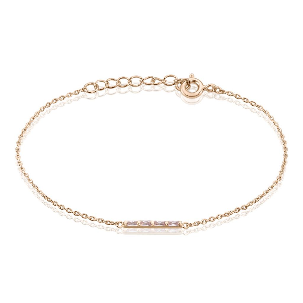 Bracelet Andrew Argent Rose Oxyde De Zirconium Rose - Bracelets chaînes Femme | Marc Orian