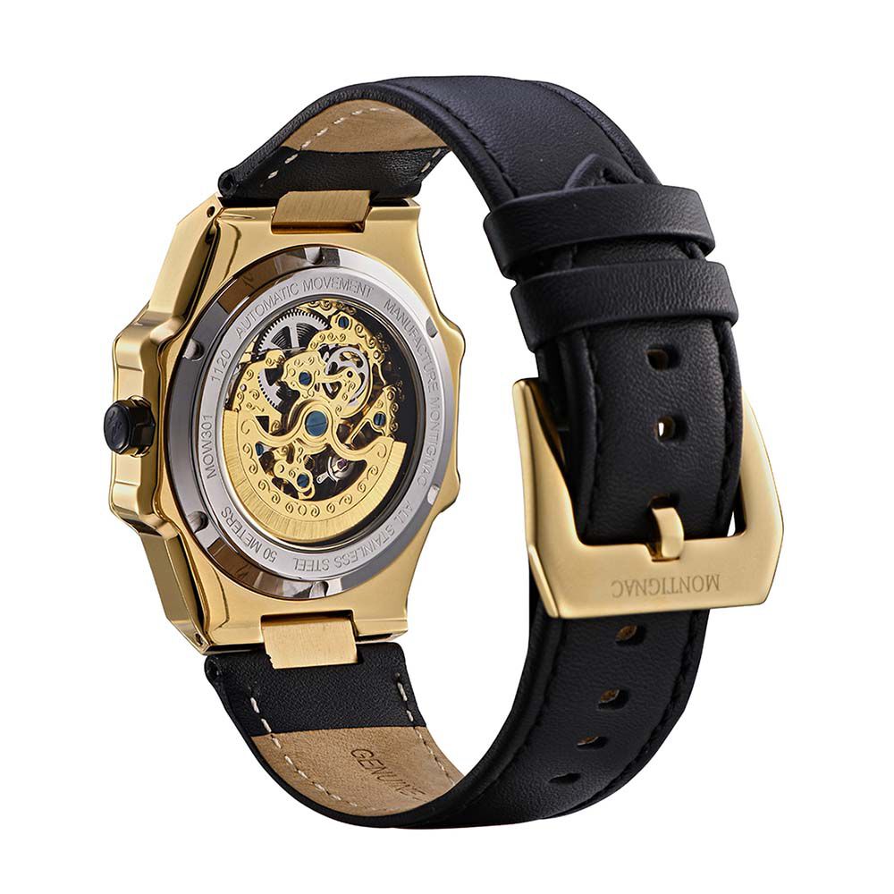 Montre Montignac Octogon Automatique Noir - Montres automatiques Homme | Marc Orian