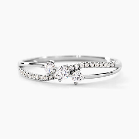 Bague Edwige Or Blanc Oxyde De Zirconium - Solitaires Femme | Marc Orian