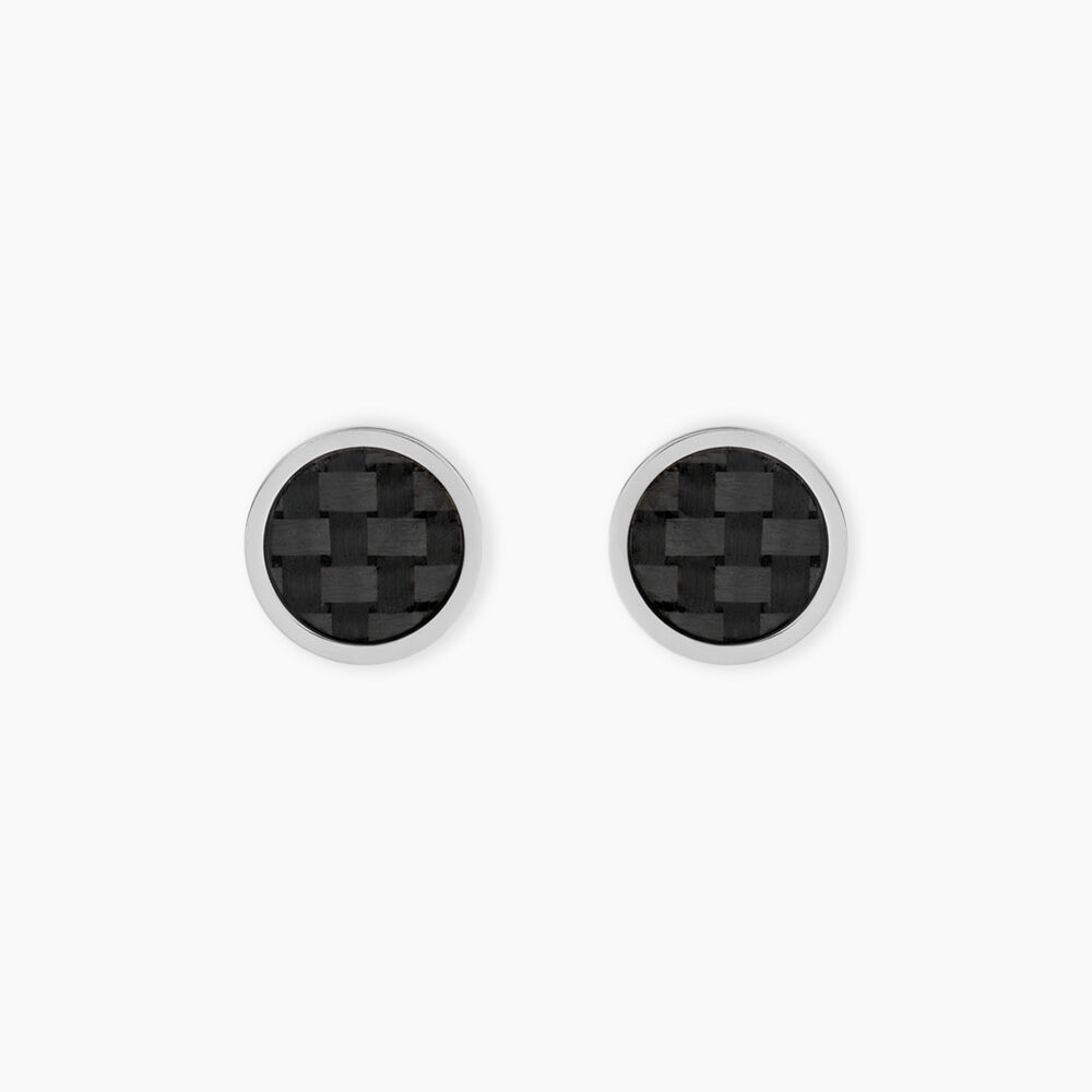 Boucles D'oreilles Puces Phebus Him Classique Acier Blanc - Puces Homme | Marc Orian
