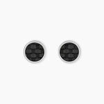 Boucles D'oreilles Puces Phebus Him Classique Acier Blanc - Puces Homme | Marc Orian