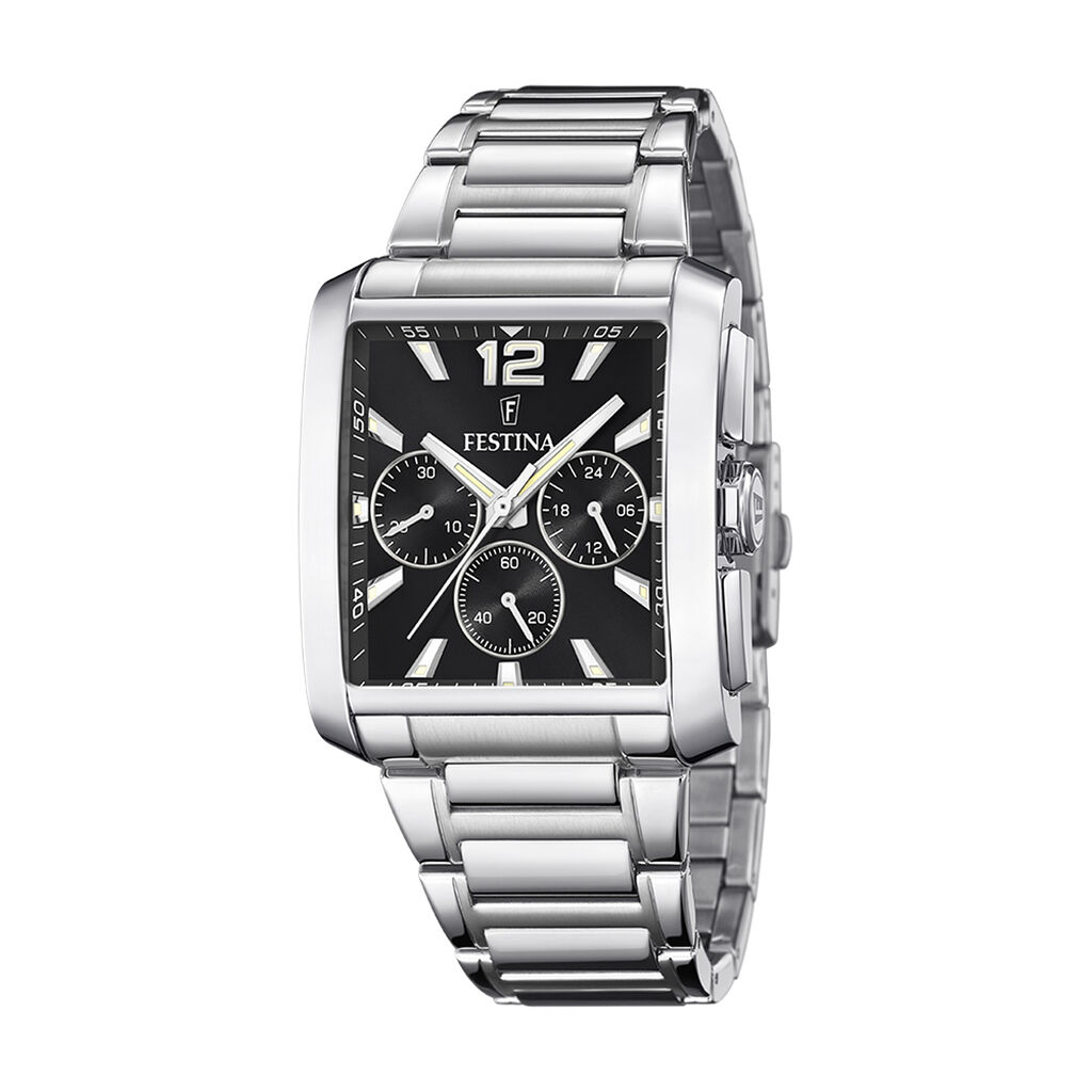 Montre Festina On The Square Chrono Noir - Montres &eacute;tanches Homme | Marc Orian