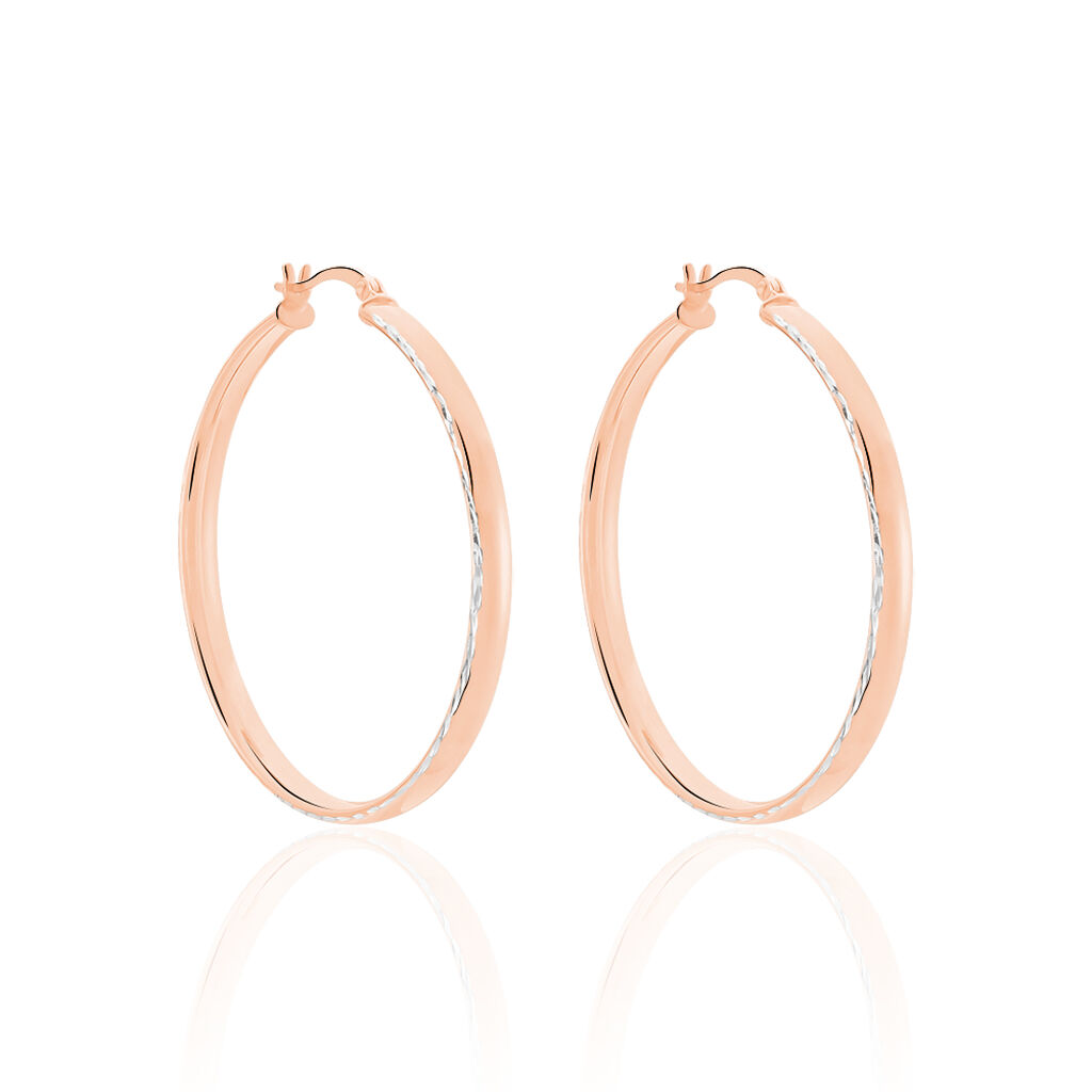 Créoles Argent Rose Ava - Boucles d'oreilles Créoles Femme | Marc Orian