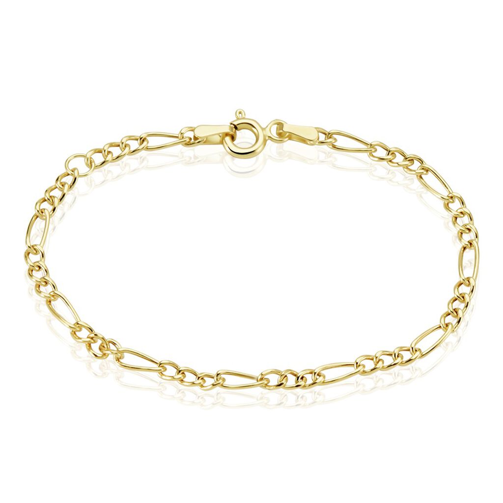 Bracelet Esma Maille Alternee 1/3 Or Jaune - Bracelets mailles Enfant | Marc Orian