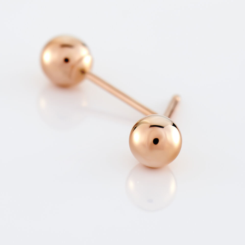 Boucles D'oreilles Puces Fidelia Boule Or Rose - Puces Femme | Marc Orian