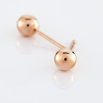 Boucles D'oreilles Puces Fidelia Boule Or Rose - Puces Femme | Marc Orian