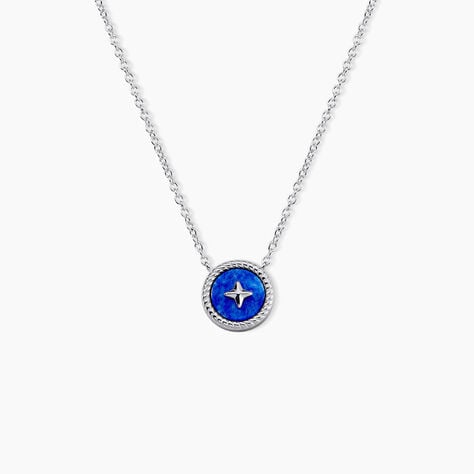Collier Izarra Argent Blanc Lapis Lazuli - Colliers avec pierres Femme | Marc Orian