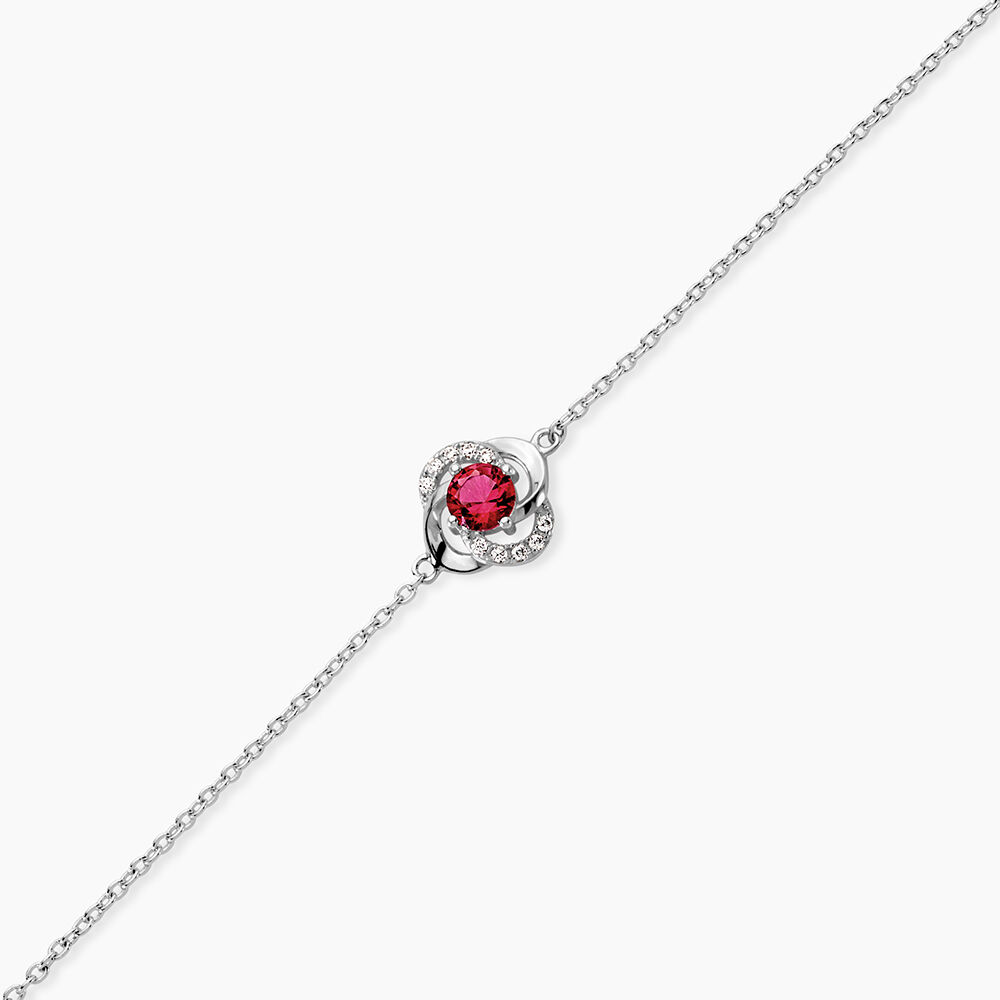 Bracelet Argent Blanc Clover Verre Oxydes De Zirconium - Bracelets fantaisie Femme | Marc Orian