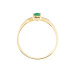 Bague Solitaire Ludmilla Or Jaune Emeraude Et Diamant - Bagues vintage Femme | Marc Orian