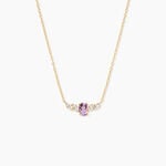 Collier Celeste Or Jaune Am&eacute;thyste Oxyde De Zirconium - Colliers avec pierres Femme | Marc Orian