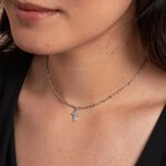 Collier Etincelante Argent Blanc - Colliers ras du cou Femme | Marc Orian