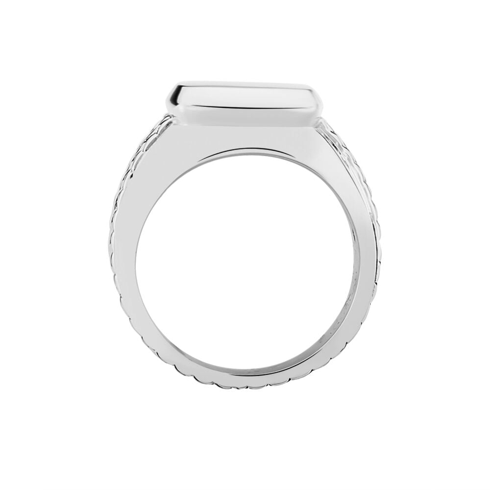 Bague Argent Blanc - Bagues grosses Homme | Marc Orian