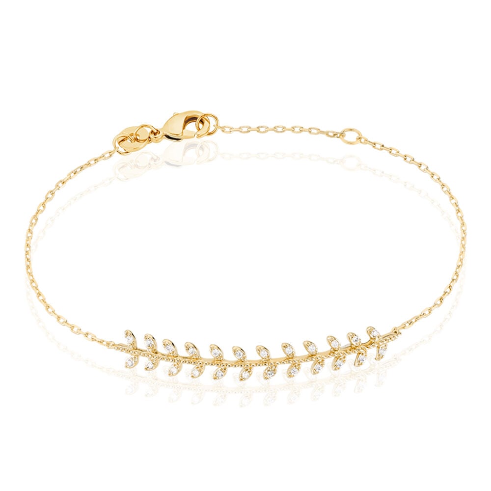 Bracelet Fabrizia Plaqué Or Jaune Oxyde De Zirconium - Bracelets chaînes Femme | Marc Orian