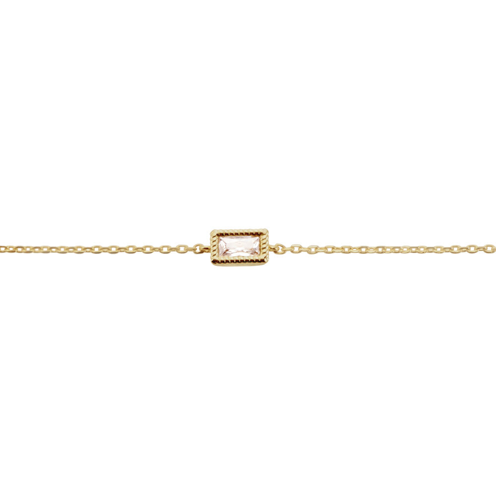 Bracelet Plaque Or Regan Oxyde De Zirconium - Bracelets chaînes Femme | Marc Orian