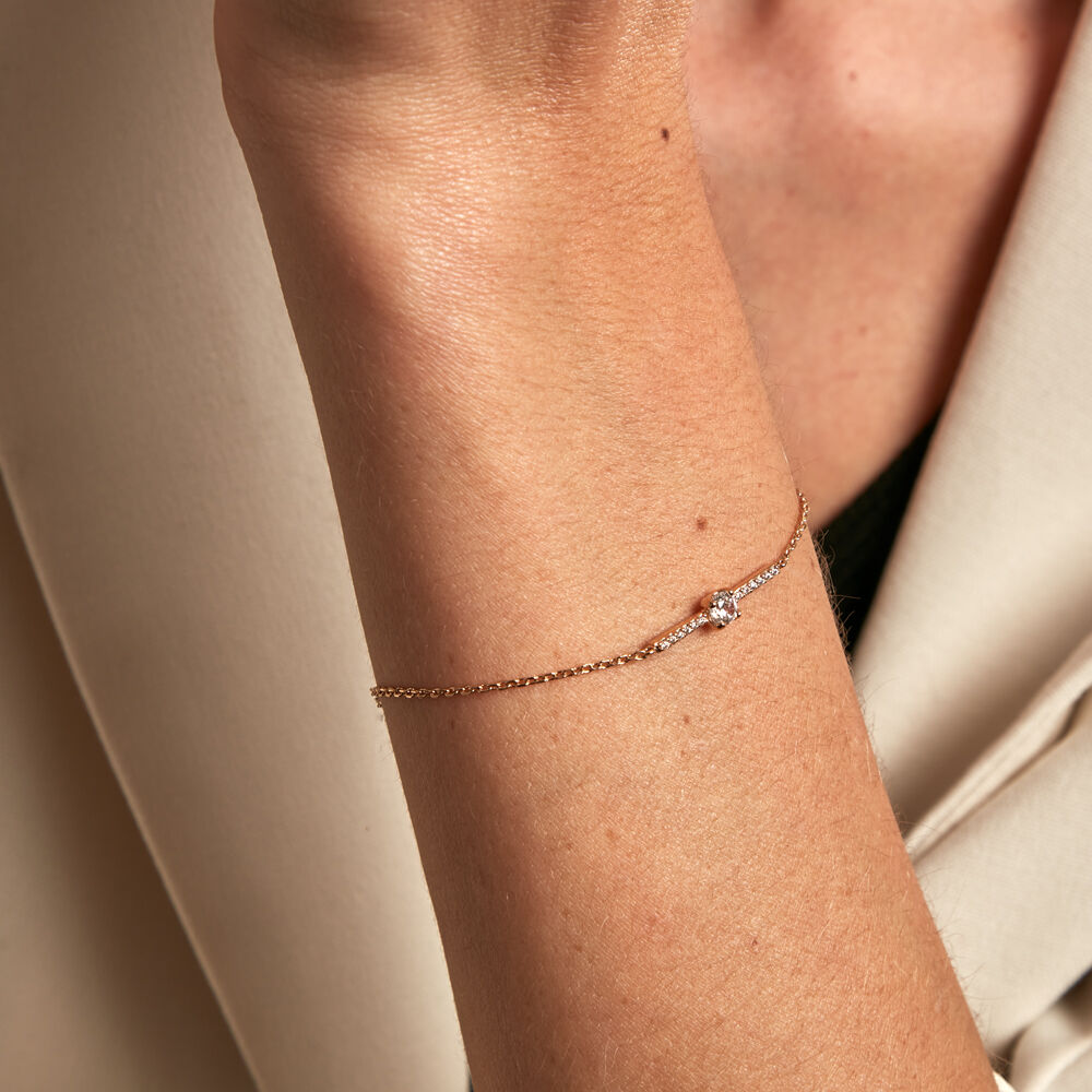 Bracelet Fergie Plaqué Or Jaune Oxyde De Zirconium - Bracelets chaînes Femme | Marc Orian