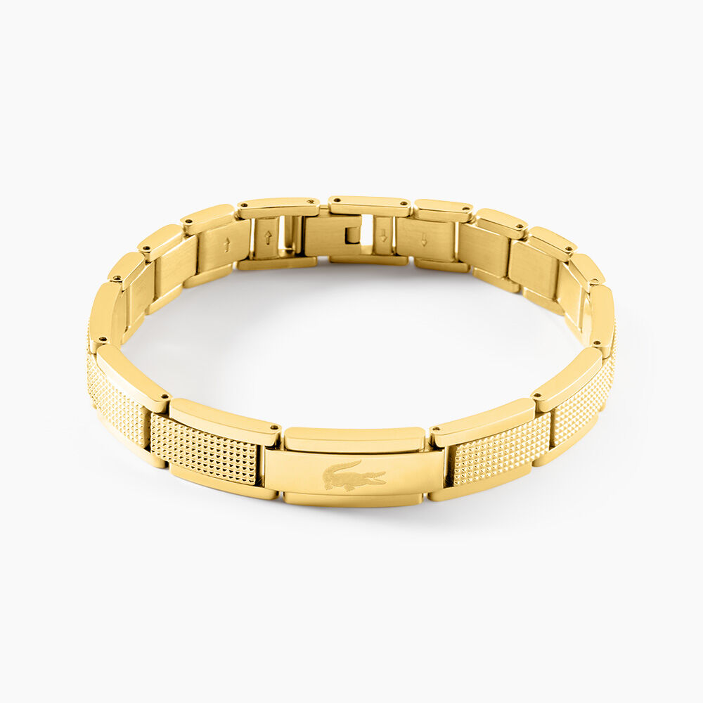 Bracelet Lacoste Stencil Acier Jaune - Bracelets cha&icirc;nes Homme | Marc Orian