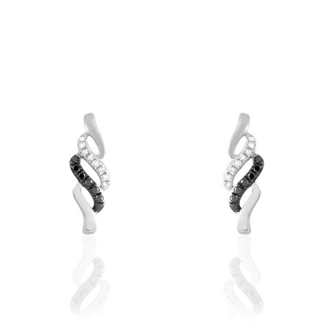 Boucles D'oreilles Puces Anita Or Blanc Diamant - Clous d'oreilles Femme | Marc Orian