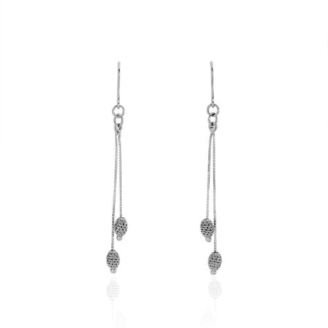Boucles D'oreilles Pendantes Ninae Argent Blanc - Pendantes Femme | Marc Orian