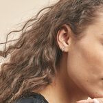 Boucles D'oreilles Puces Ainhoa Or Blanc Diamant - Puces Femme | Marc Orian