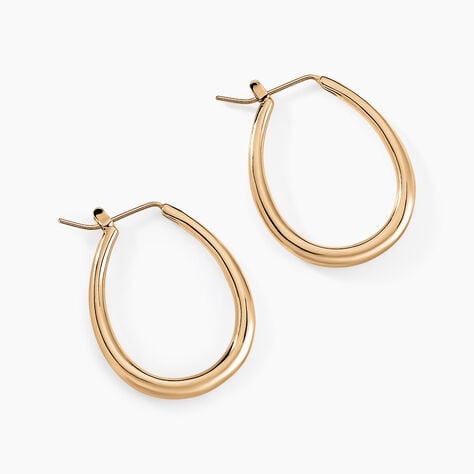 Cr&eacute;oles Olivia Ovale Plaqu&eacute; Or Jaune - Cr&eacute;oles Femme | Marc Orian