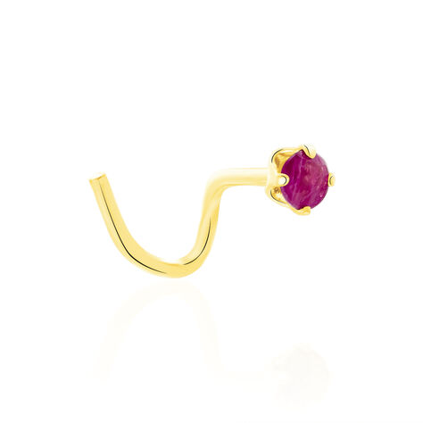 Piercing De Nez Friea Serti Griffe Or Jaune Rubis - Piercing Nez Femme | Marc Orian