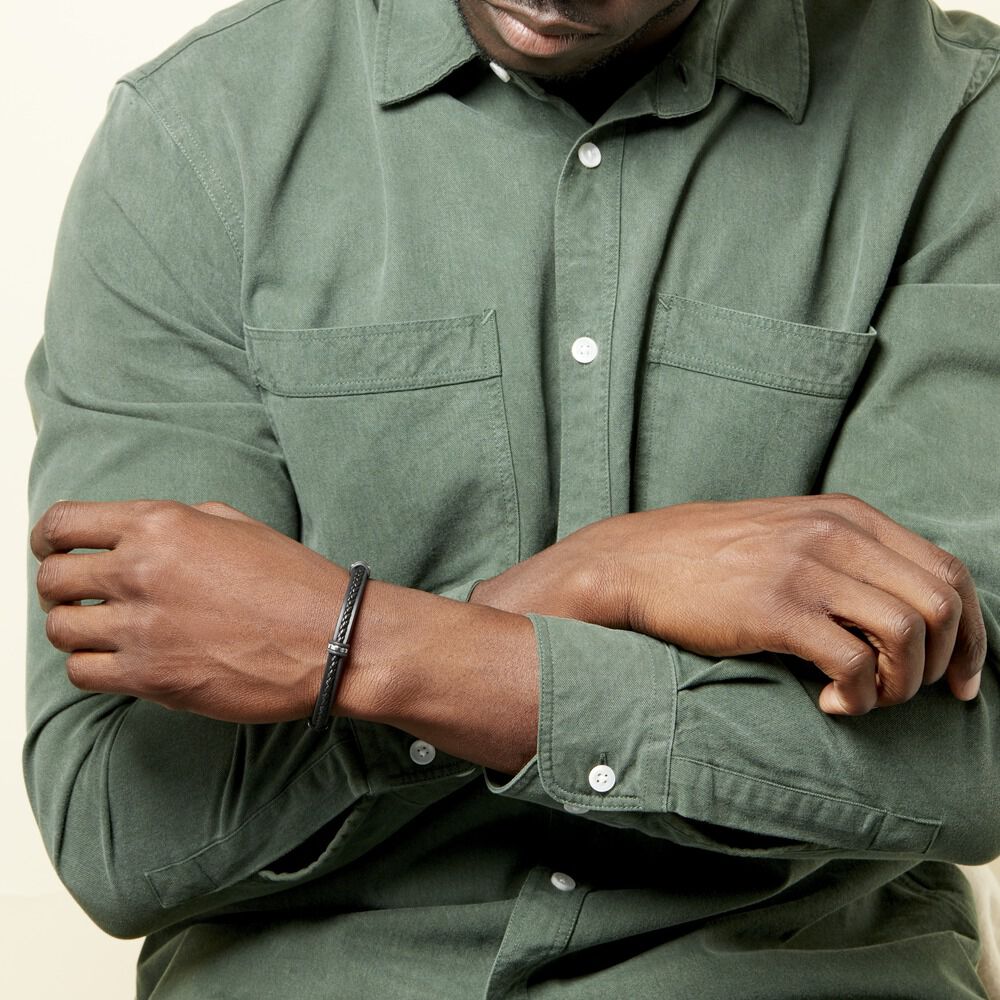 Bracelet Acier Blanc Polo - Bracelets cuir Homme | Marc Orian