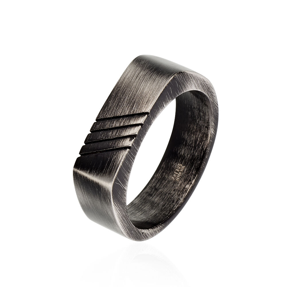 Chevalière Kelssy Acier Gris - Bijoux fantaisie Homme | Marc Orian